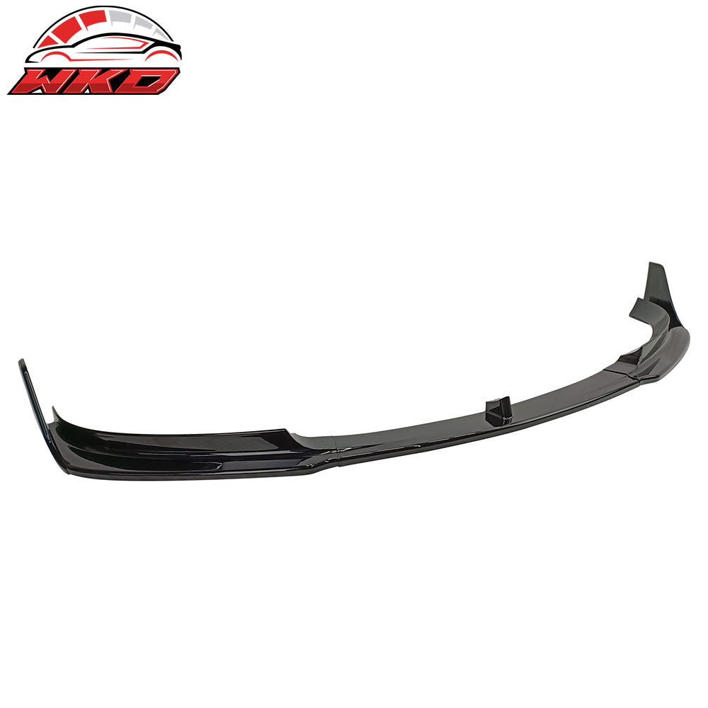 Fits 17-23 Tesla Model 3 V Style 5PCS Front Bumper Lip PP #PBSB Eclipse Black