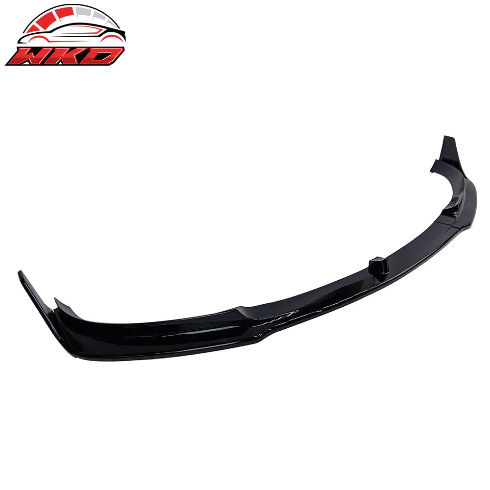 Fits 17-23 Tesla Model 3 V Style 5PCS Front Bumper Lip PP #PBSB Eclipse Black
