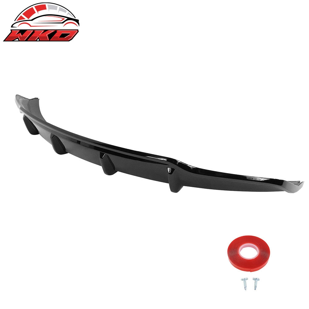 For 17-23 Tesla Model 3 Rear Bumper Lip Diffuser V Style Spoiler #PBSB Black