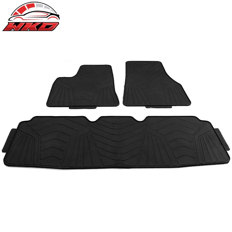 Fit 12-20 Tesla Model S All-Weather Floor Mats Carpet Liner Front and Second Row