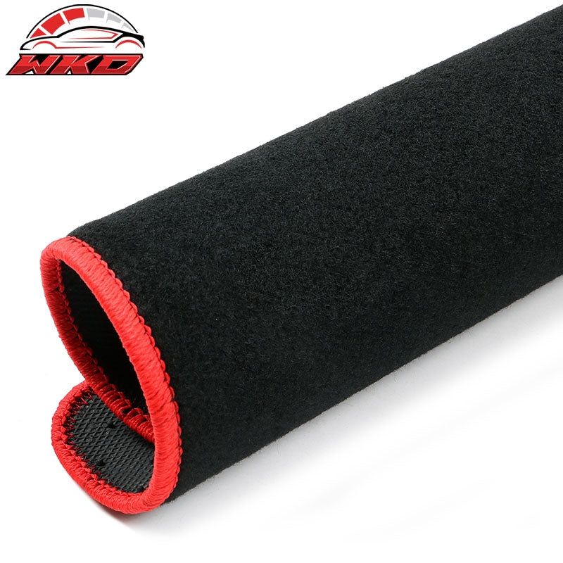 Fits 12-20 Tesla Model S Floor Mats Carpet Front Rear Nylon Black W/ Red Border