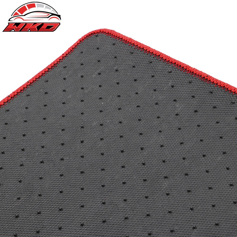 Fits 12-20 Tesla Model S Floor Mats Carpet Anti-Slip Front Rear Nylon Red - 3PCS