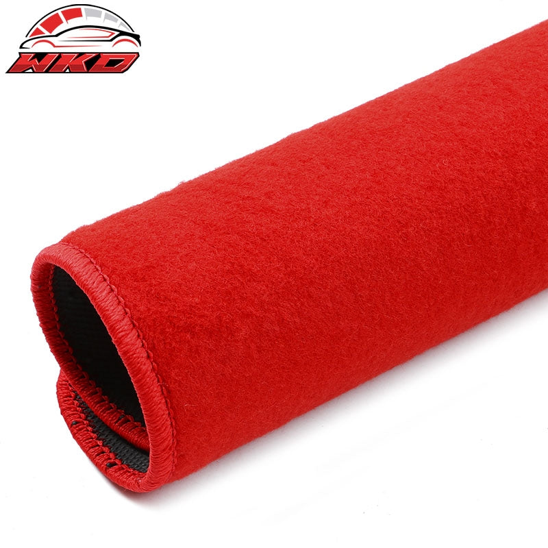 Fits 12-20 Tesla Model S Floor Mats Carpet Anti-Slip Front Rear Nylon Red - 3PCS