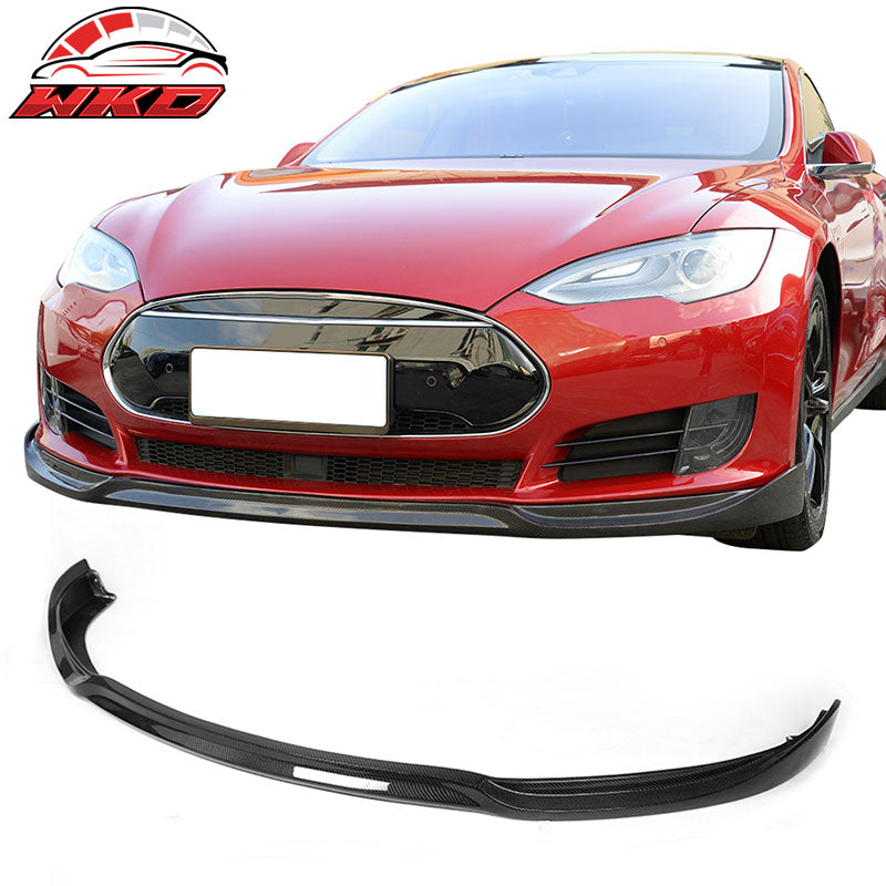 Wholesale 12-16 Tesla Model S Front Bumper Lip Spoiler Carbon Fiber JC Style Splitter