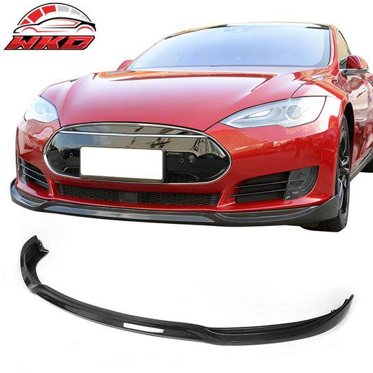 Wholesale 12-16 Tesla Model S Front Bumper Lip Spoiler Carbon Fiber JC Style Splitter
