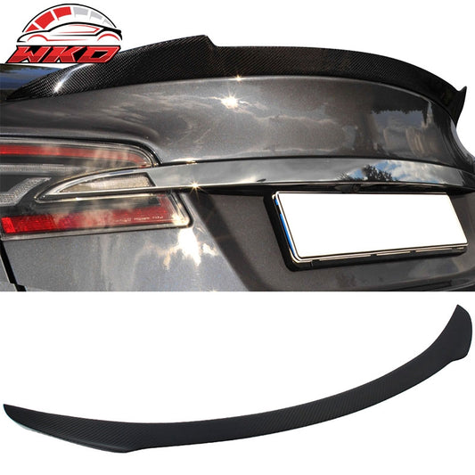 Wholesale 12-26 Tesla Model S H Style Rear Trunk Lid Spoiler Wing Lip Carbon Fiber CF