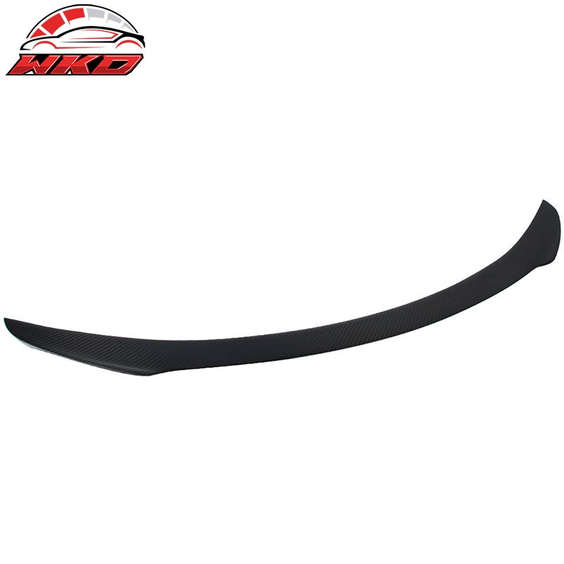 Fits 12-26 Tesla Model S H Style Rear Trunk Lid Spoiler Wing Lip Carbon Fiber CF