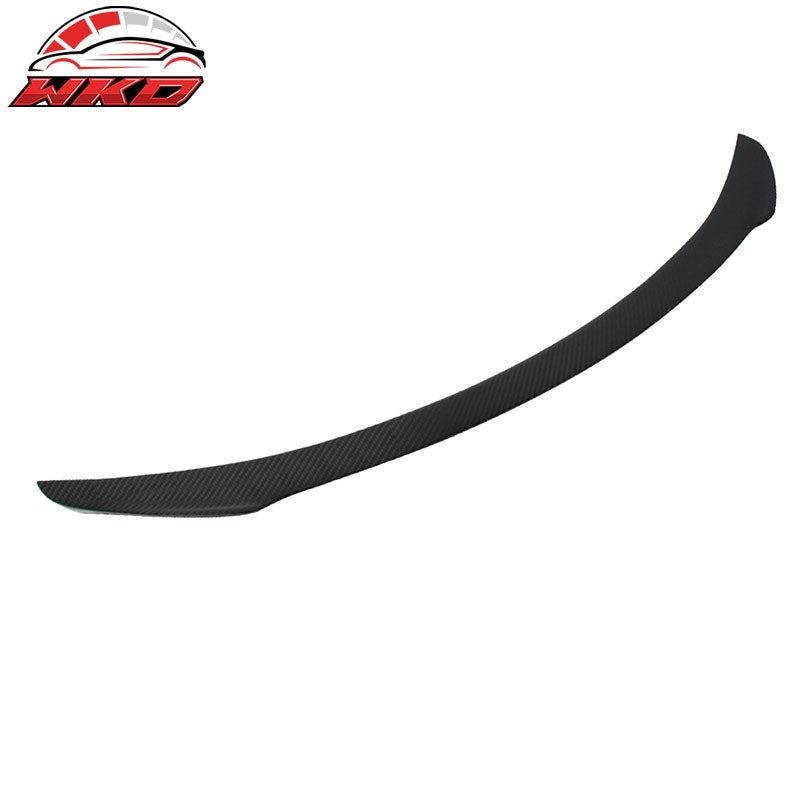 Fits 12-26 Tesla Model S H Style Rear Trunk Spoiler Wing Lip Matte Carbon Fiber