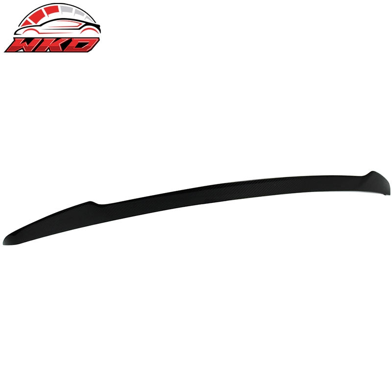 Fits 12-26 Tesla Model S H Style Rear Trunk Spoiler Wing Lip Matte Carbon Fiber