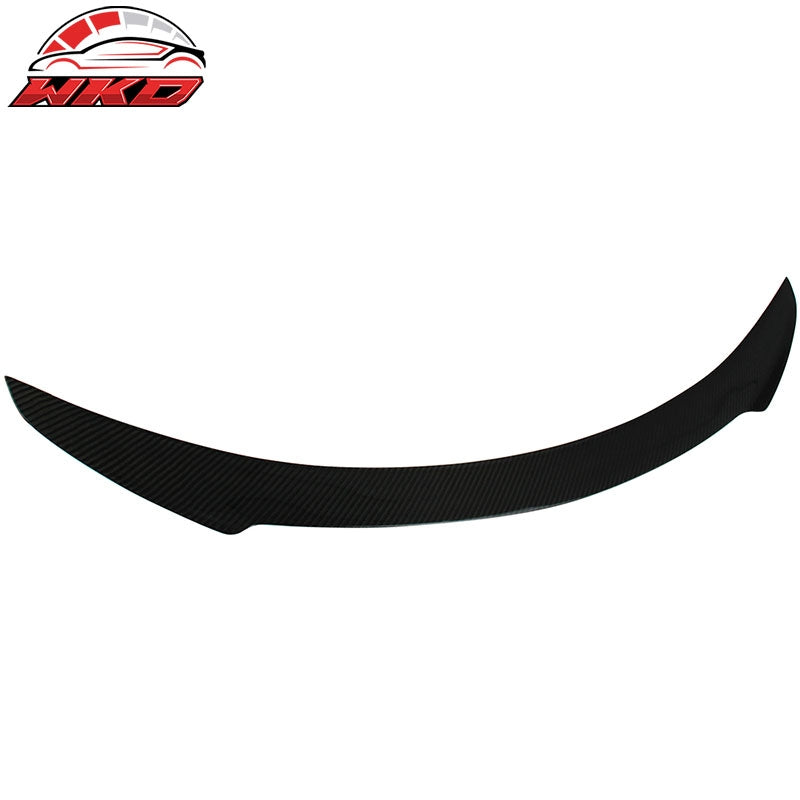 Fits 12-26 Tesla Model S H Style Rear Trunk Spoiler Wing Lip Matte Carbon Fiber