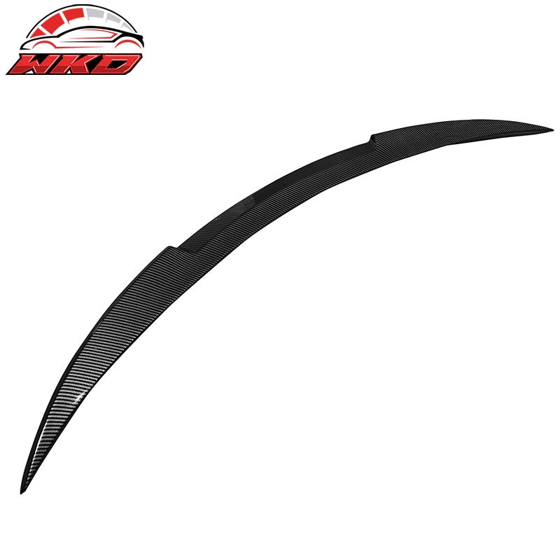 Fits 21-24 Tesla Model S IK Style Carbon Fiber Print Trunk Spoiler Rear Wing ABS