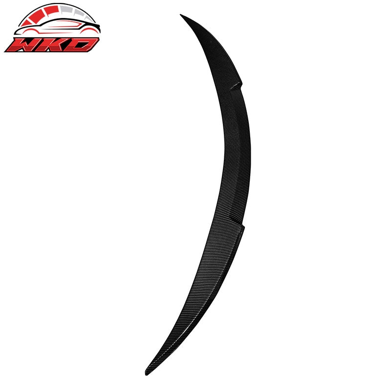 Fits 21-24 Tesla Model S IK Style Carbon Fiber Print Trunk Spoiler Rear Wing ABS