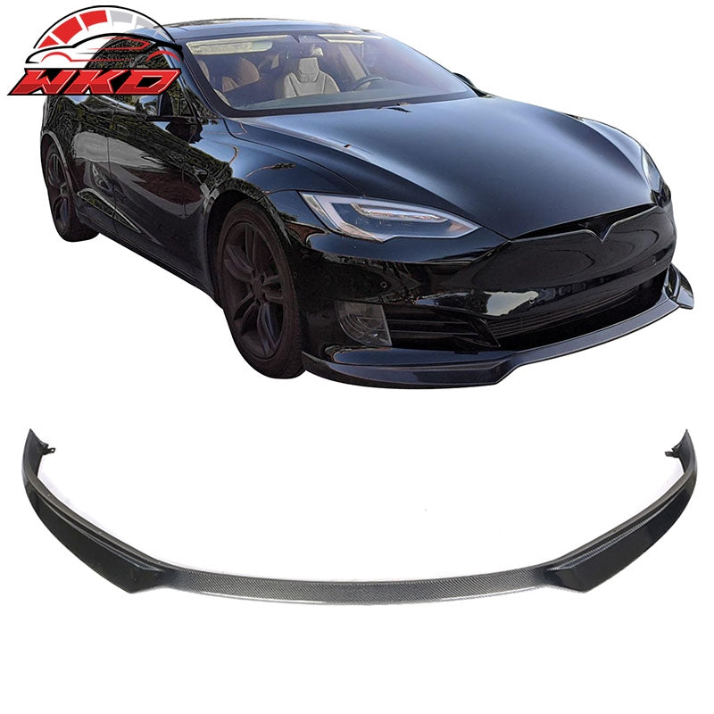 Wholesale 16-21 Tesla Model S IKON Style Front Lip Splitter - Carbon Fiber