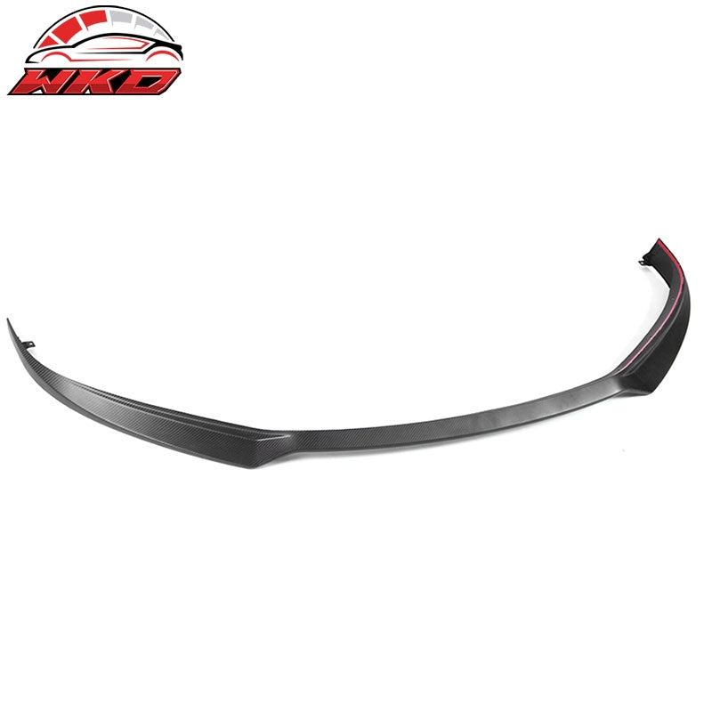 Fits 16-21 Tesla Model S IKON Style Front Bumper Lip Spoiler Matte Carbon Fiber