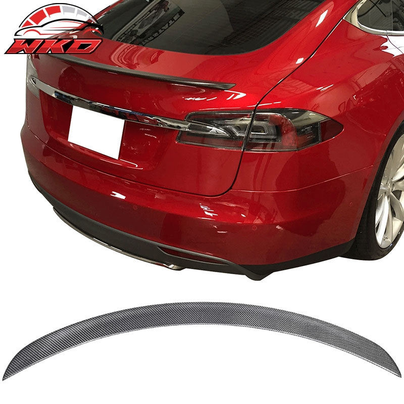 Wholesale 12-26 Tesla Model S OE Style Rear Trunk Spoiler Wing Lip Carbon Fiber CF