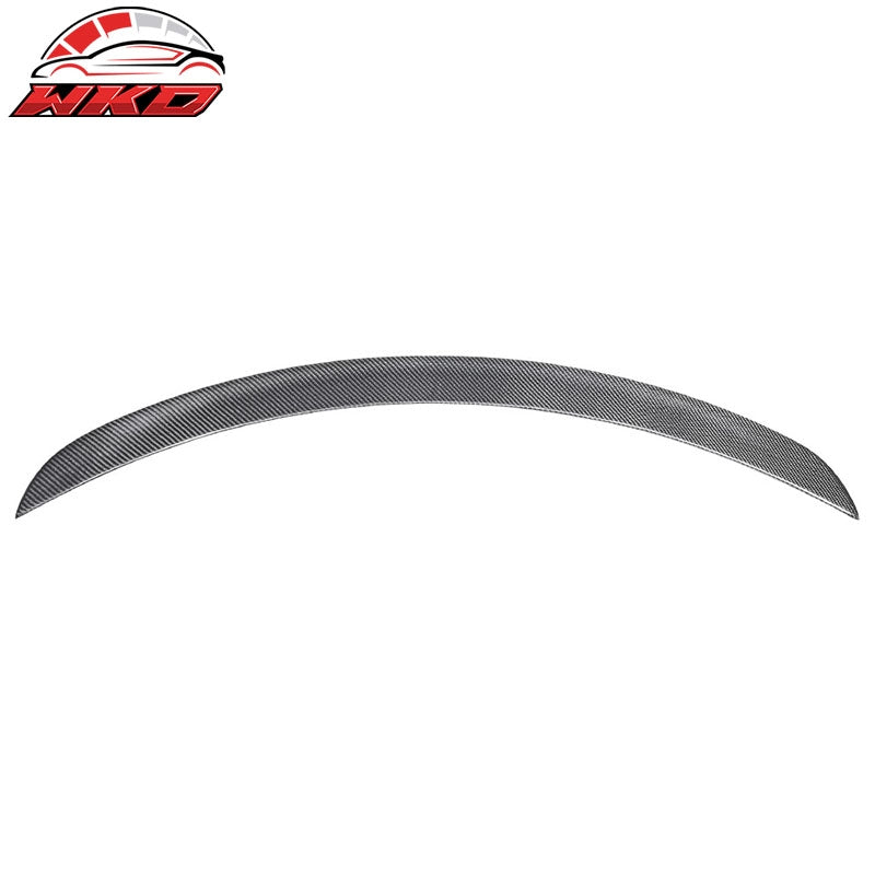 Fits 12-26 Tesla Model S OE Style Rear Trunk Spoiler Wing Lip Carbon Fiber CF
