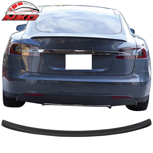 Wholesale 12-26 Tesla Model S OE Style Rear Trunk Spoiler Wing Unpainted Black ABS
