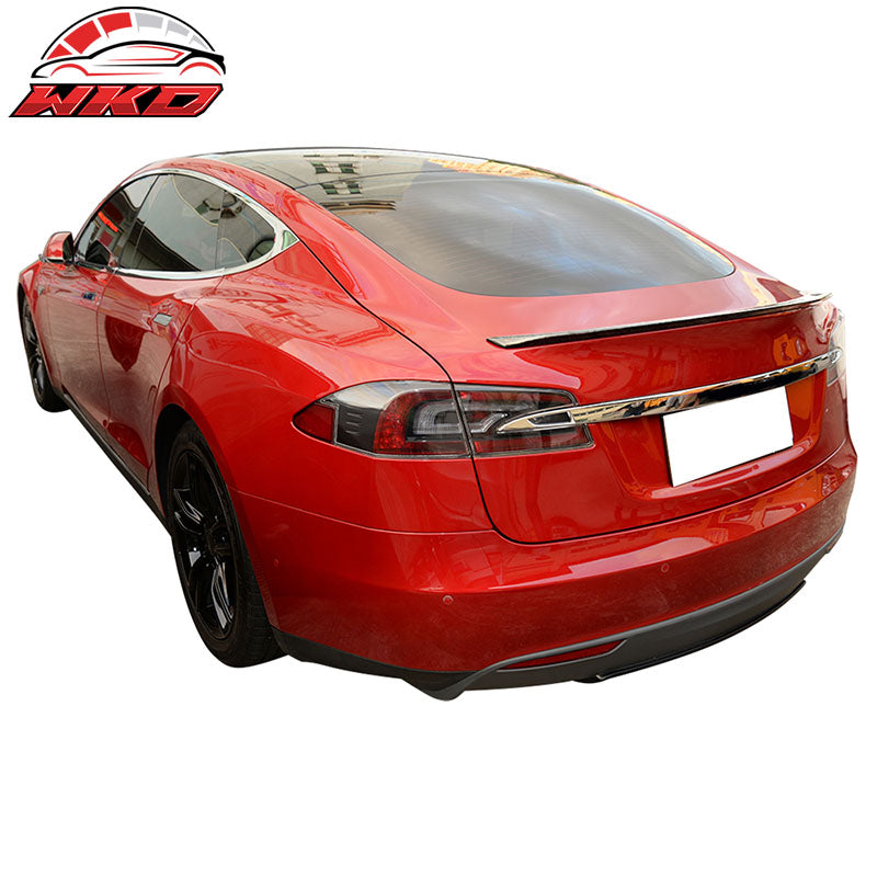 Fits 12-26 Tesla Model S OE Factory Style Trunk Spoiler - Matte Carbon Fiber