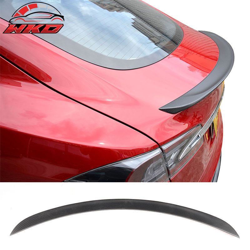 Wholesale 12-26 Tesla Model S OE Style Rear Trunk Spoiler Wing Lip Matte Carbon Fiber
