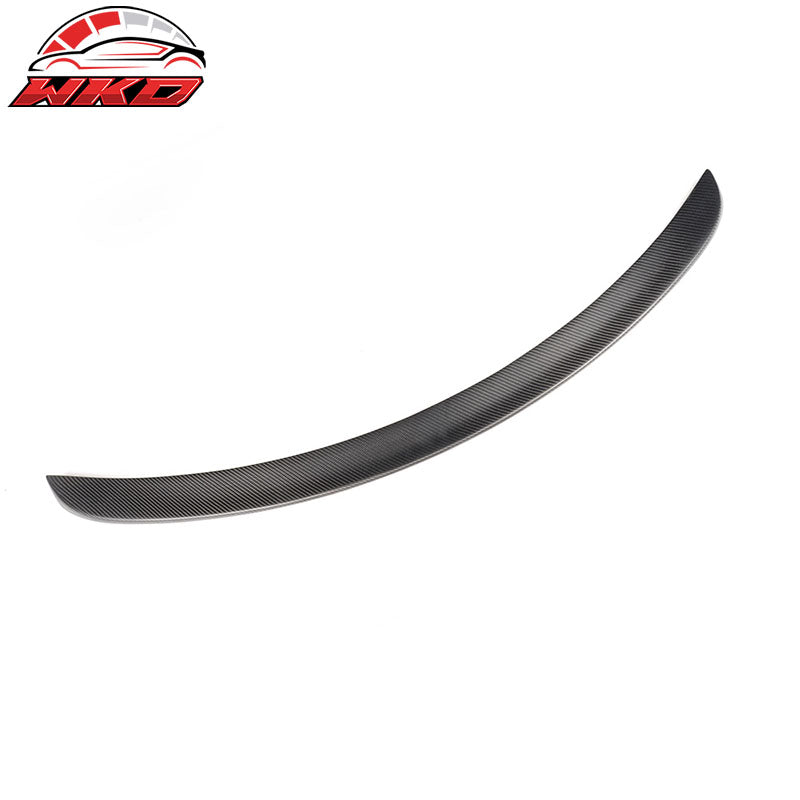 Fits 12-26 Tesla Model S OE Style Rear Trunk Spoiler Wing Lip Matte Carbon Fiber