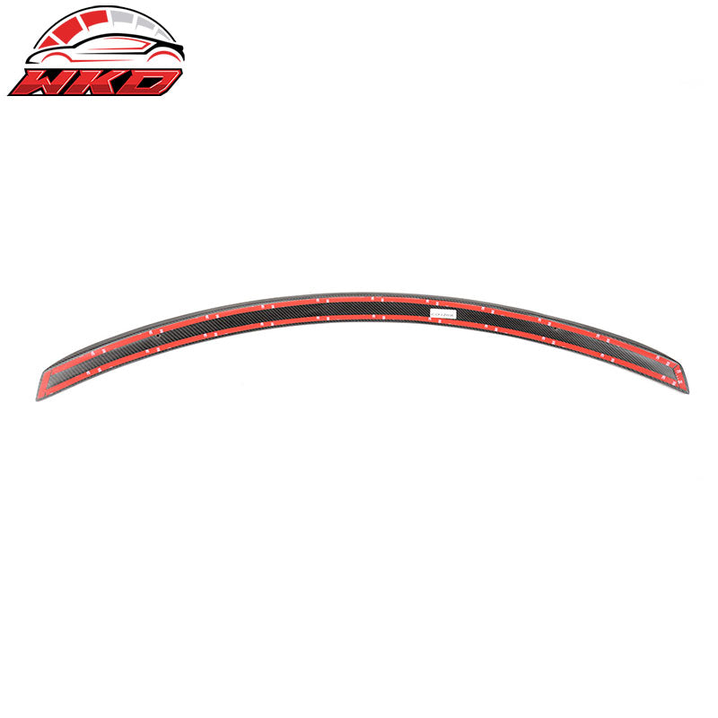 Fits 12-26 Tesla Model S OE Style Rear Trunk Spoiler Wing Lip Matte Carbon Fiber