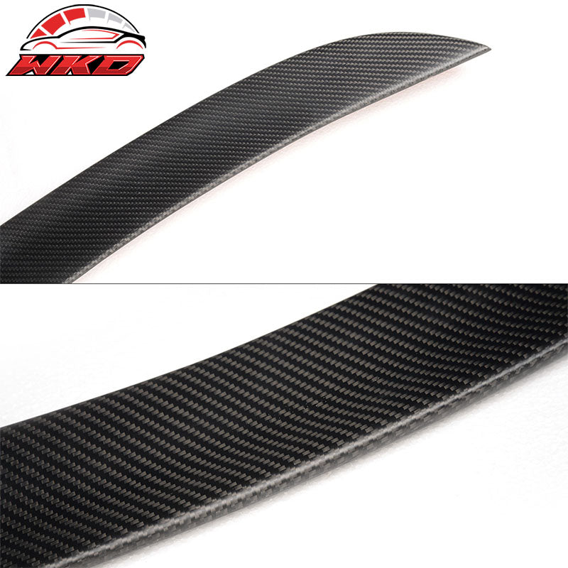 Fits 12-26 Tesla Model S OE Style Rear Trunk Spoiler Wing Lip Matte Carbon Fiber