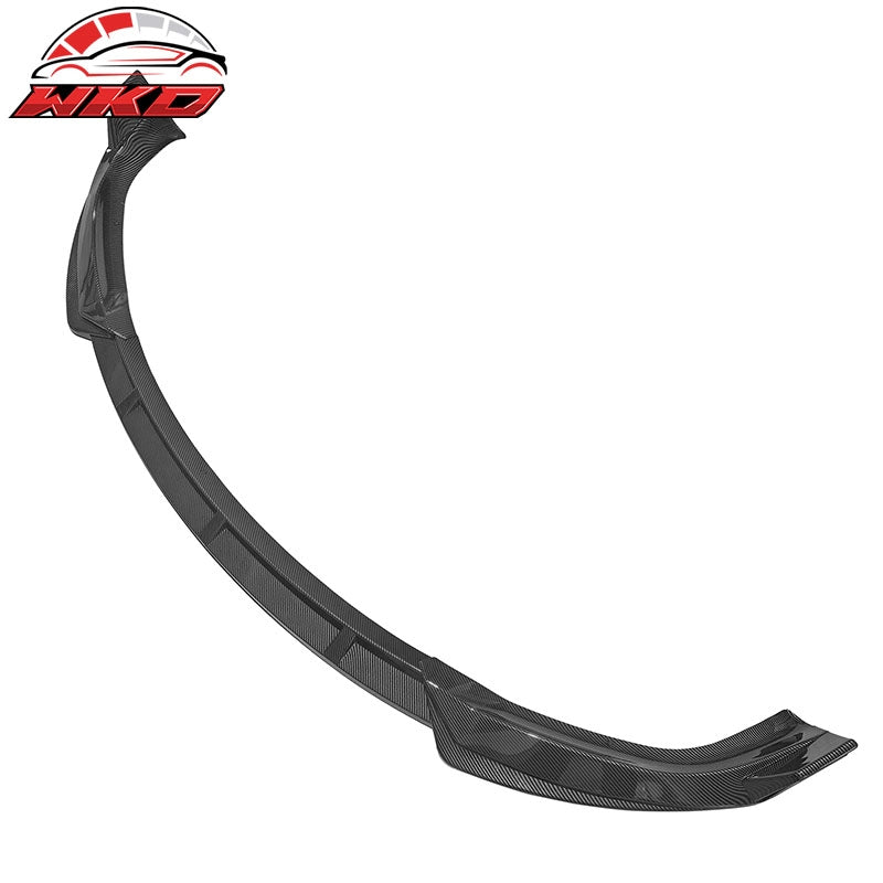 For 16-21 Tesla Model X Front Bumper Lip Splitter Splitter PP Carbon Fiber Print