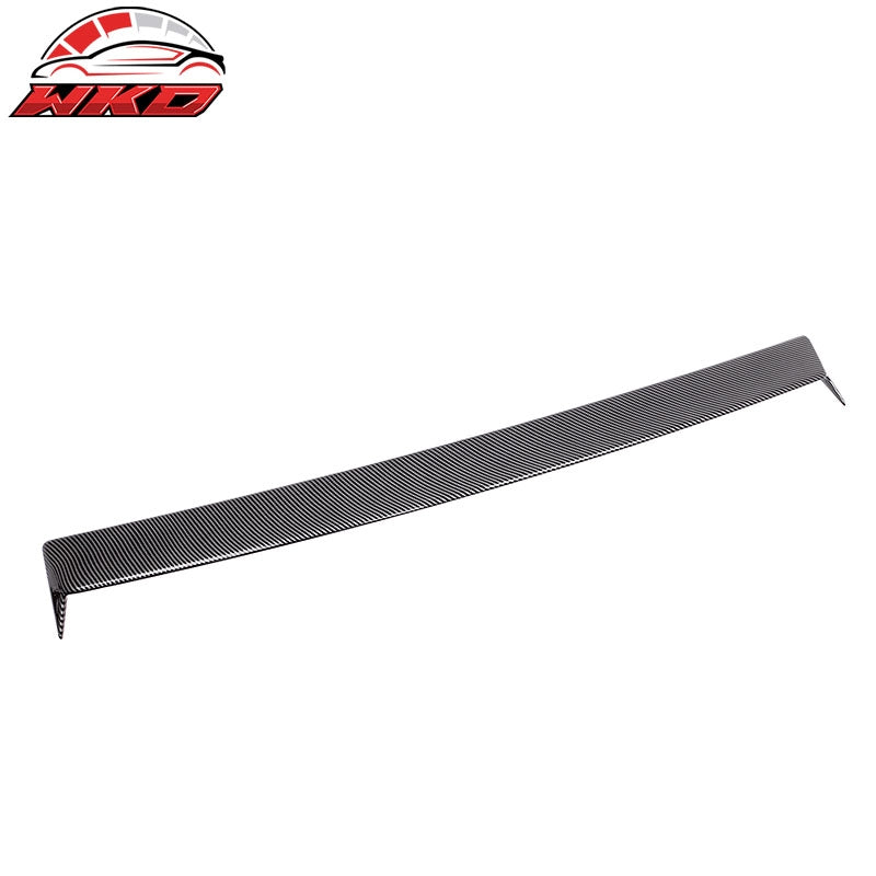 Fits 20-25 Tesla Model Y Carbon Fiber Print Rear Roof Spoiler Wing Lip Shade ABS