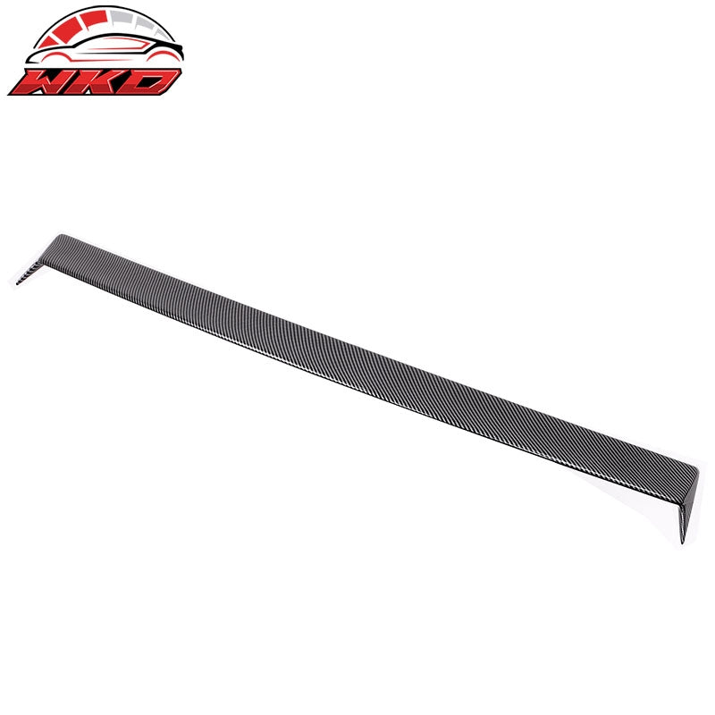 Fits 20-25 Tesla Model Y Carbon Fiber Print Rear Roof Spoiler Wing Lip Shade ABS