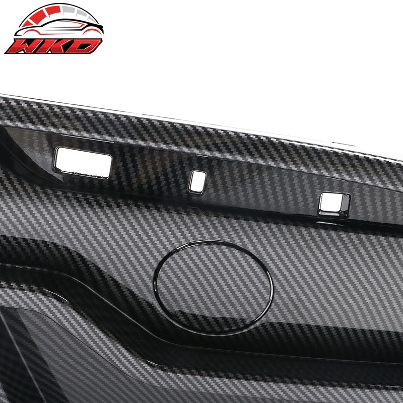 Fits 20-25 Tesla Model Y Carbon Fiber Print Rear Bumper Lip Diffuser Splitter
