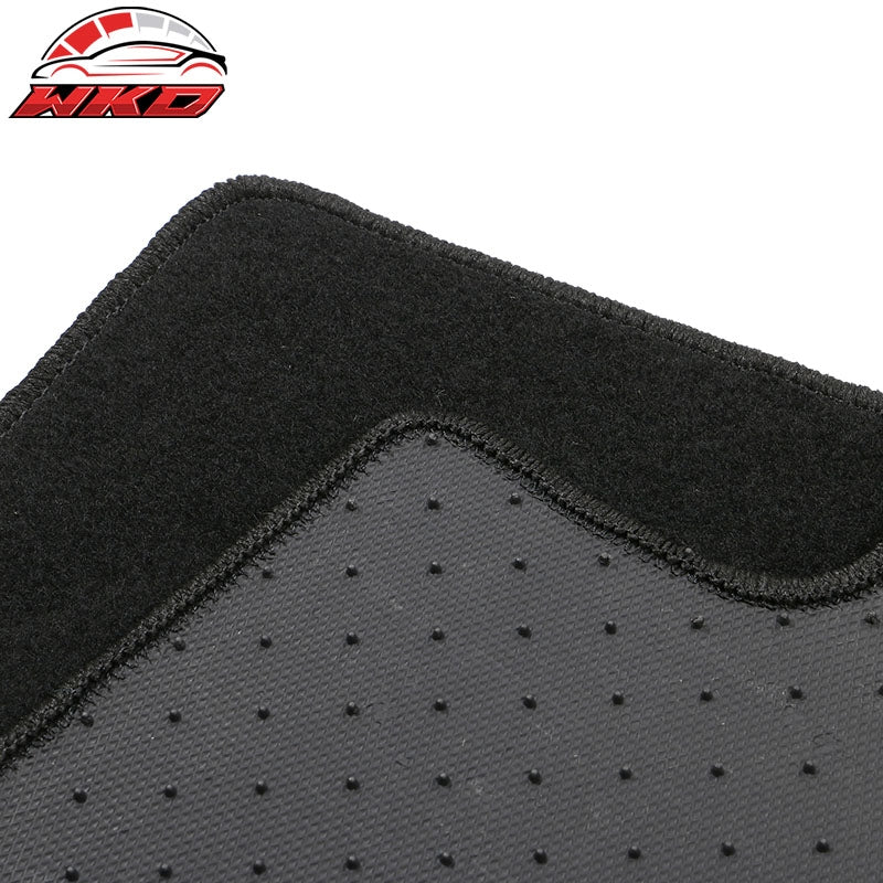 Fits 20-25 Tesla Model Y 4-Door Floor Mats Carpet Front & Rear Nylon Black 3PCS