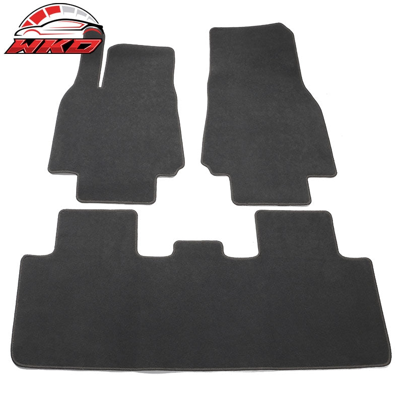 Wholesale 20-25 Tesla Model Y 4-Door Floor Mats Carpet Front & Rear Nylon Gray - 3PCS