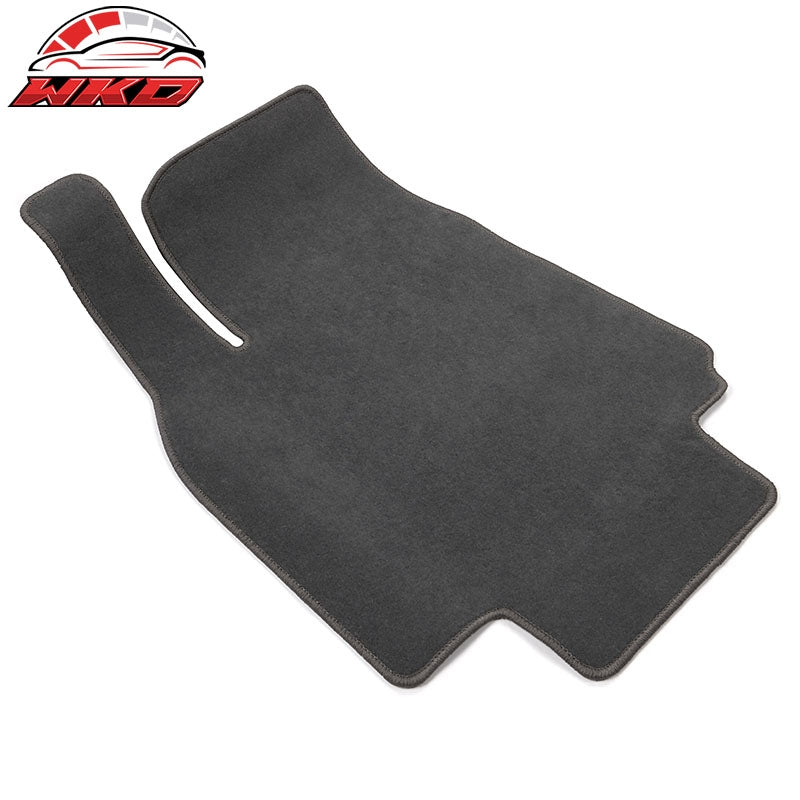 Fits 20-25 Tesla Model Y 4-Door Floor Mats Carpet Front & Rear Nylon Gray - 3PCS