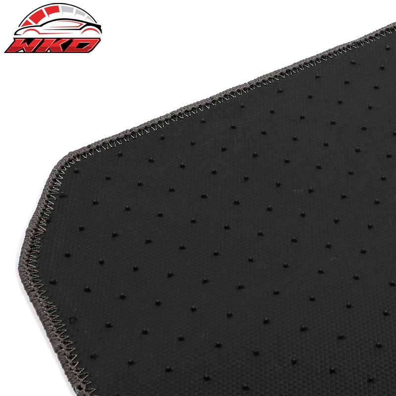 Fits 20-25 Tesla Model Y 4-Door Floor Mats Carpet Front & Rear Nylon Gray - 3PCS