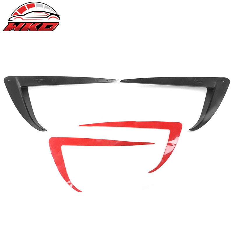 Fits 20-24 Tesla Model Y Matte Black Fog Light Lamp Trim Eyebrows Cover ABS Pair