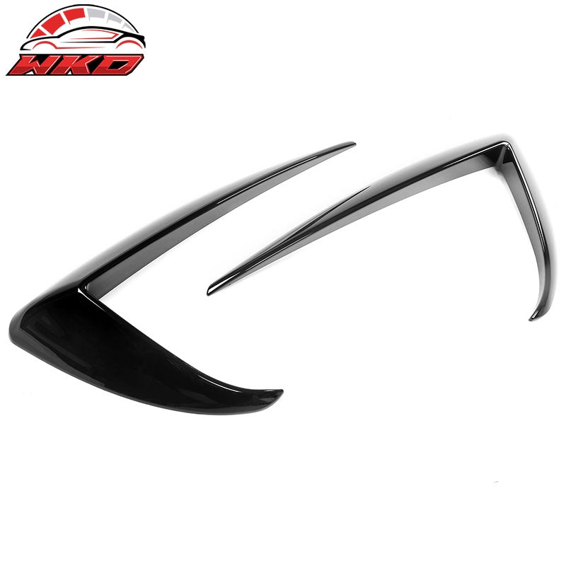 Fits 20-24 Tesla Model Y Gloss Black Fog Light Lamp Trim Eyebrows Cover ABS Pair