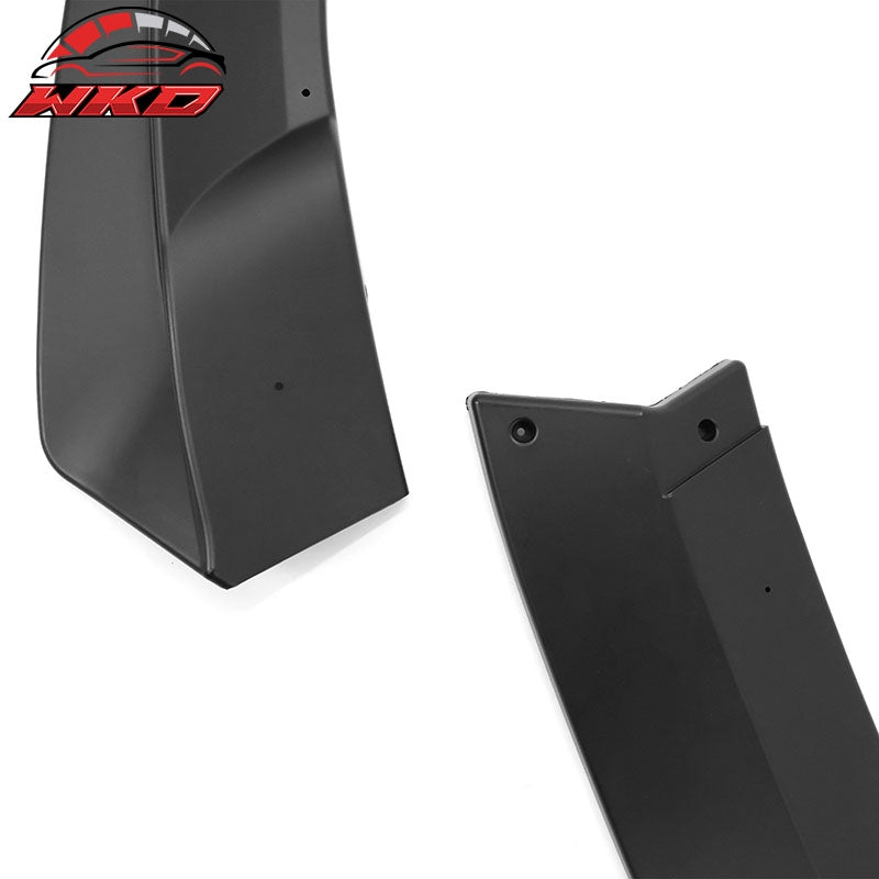 Fits 20-25 Tesla Model Y Matte Black Front Bumper Lip Spoiler IKON Style PP 3PCS