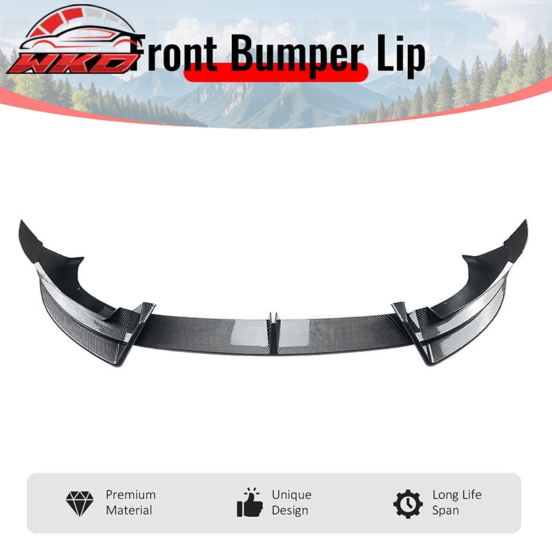 Fits 2026 Tesla Model Y Juniper Premium Front Bumper Lip Carbon Fiber Print 3PCS