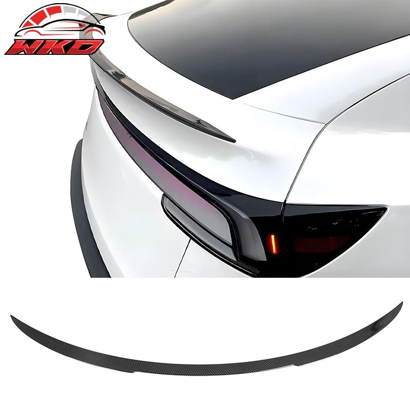 Wholesale 2026 Tesla Model Y Juniper V Style Trunk Spoiler Carbon Fiber Print ABS - Wikond Auto