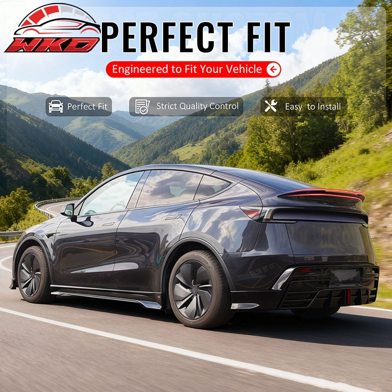 Wholesale 2026 Tesla Model Y Juniper V Style Trunk Spoiler Carbon Fiber Print ABS - Wikond Auto