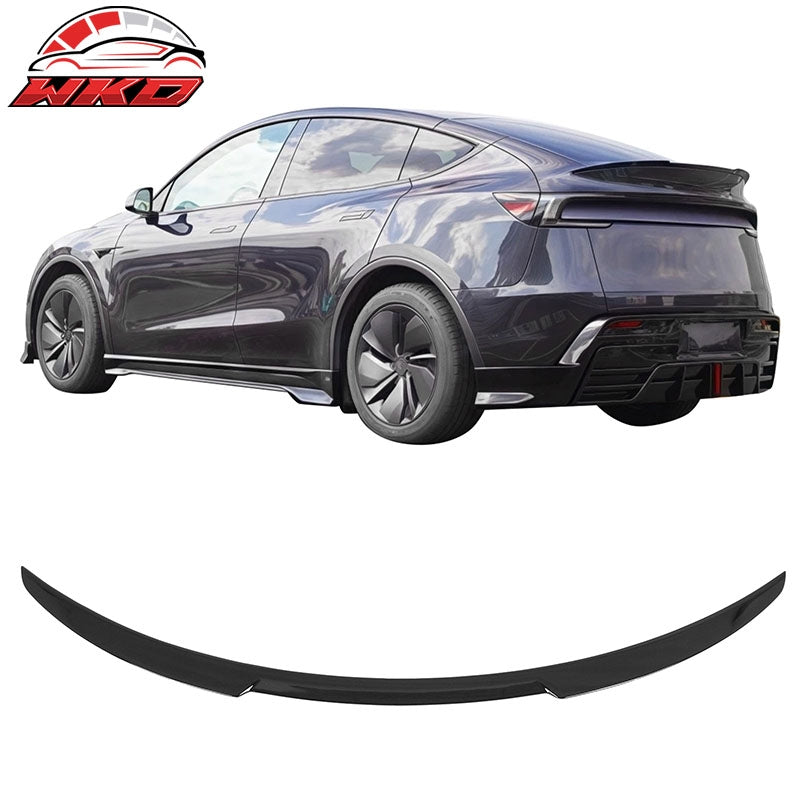 Wholesale 2026 Tesla Model Y Juniper V Style Trunk Spoiler Gloss Black Rear Wing ABS - Wikond Auto