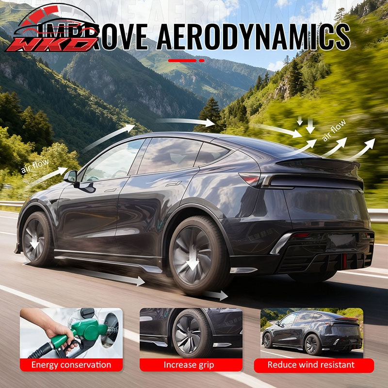 Wholesale 2026 Tesla Model Y Juniper V Style Trunk Spoiler Gloss Black Rear Wing ABS - Wikond Auto
