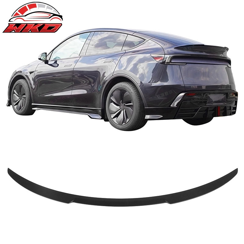 Wholesale 2026 Tesla Model Y Juniper V Style Trunk Spoiler Matte Black Rear Wing ABS - Wikond Auto