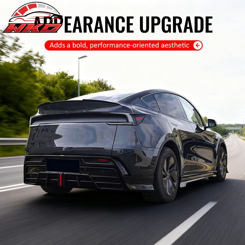 Wholesale 2026 Tesla Model Y Juniper V Style Trunk Spoiler Matte Black Rear Wing ABS - Wikond Auto