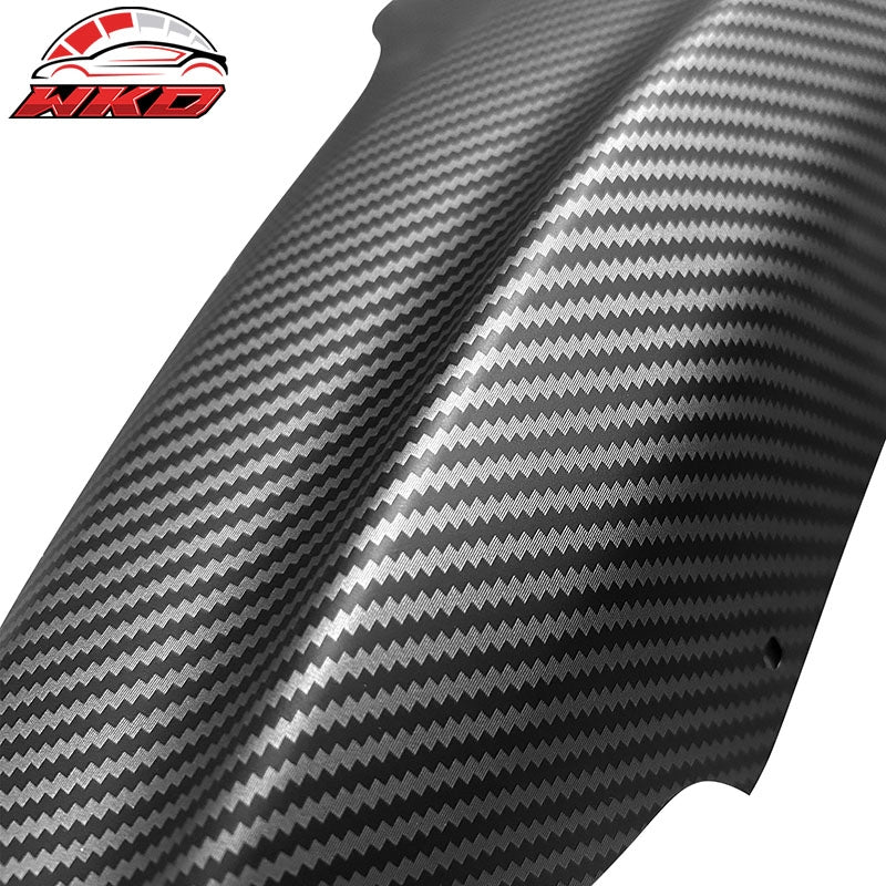 For 20-25 Tesla Model Y PP Front Bumper Corner Splitter Matte Carbon Fiber Print