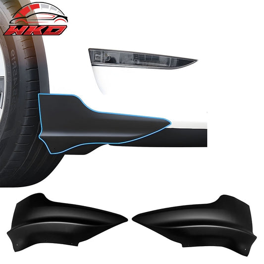 Wholesale 20-25 Tesla Model Y PP Front Bumper Splitters Corner Winglets - Matte Black