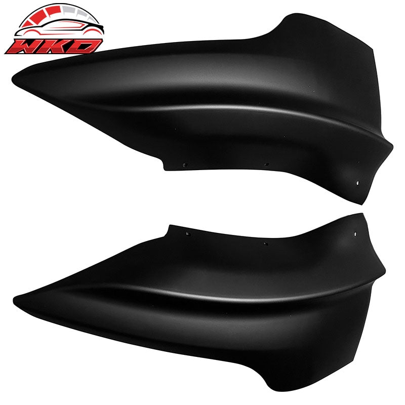 Fits 20-25 Tesla Model Y PP Front Bumper Splitters Corner Winglets - Matte Black