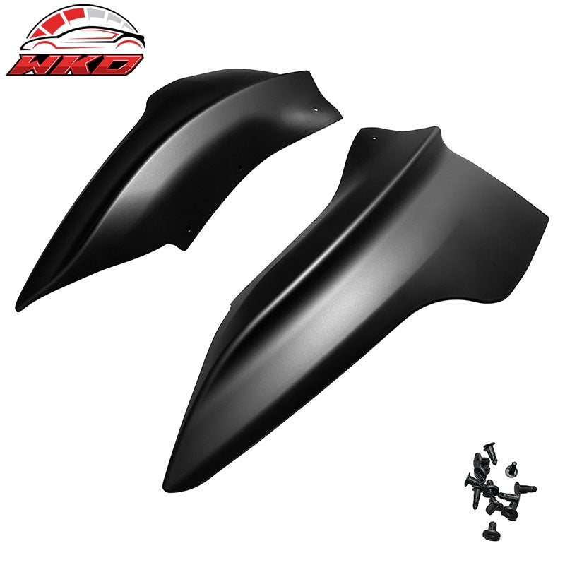 Fits 20-25 Tesla Model Y PP Front Bumper Splitters Corner Winglets - Matte Black