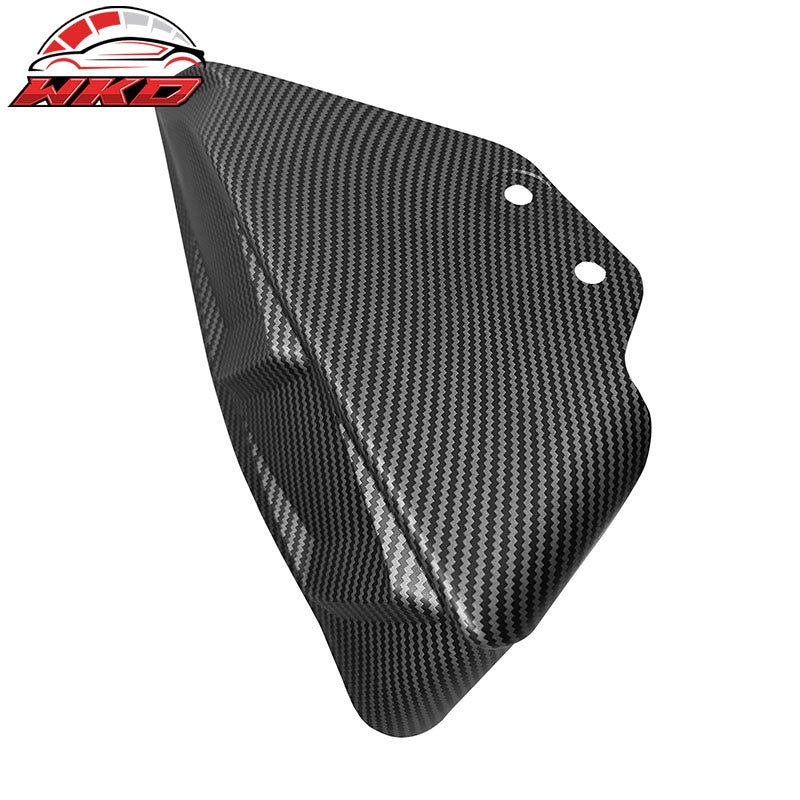 Fits 20-25 Tesla Model Y Matte Black Carbon Fiber Print Rear Bumper Lip Splitter