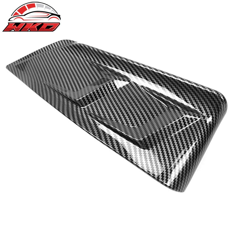 Fits 20-25 Tesla Model Y Gloss Black Carbon Fiber Print Rear Bumper Splitters PP